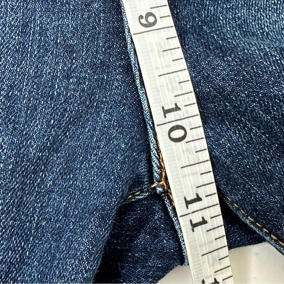 Veronica Beard Jeans Carolyn 10” Baby Boot Tux Stripes Cropped Sz 29 Blue Tidal - Picture 10 of 12